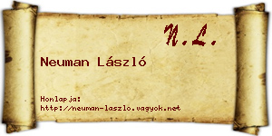 Neuman László névjegykártya